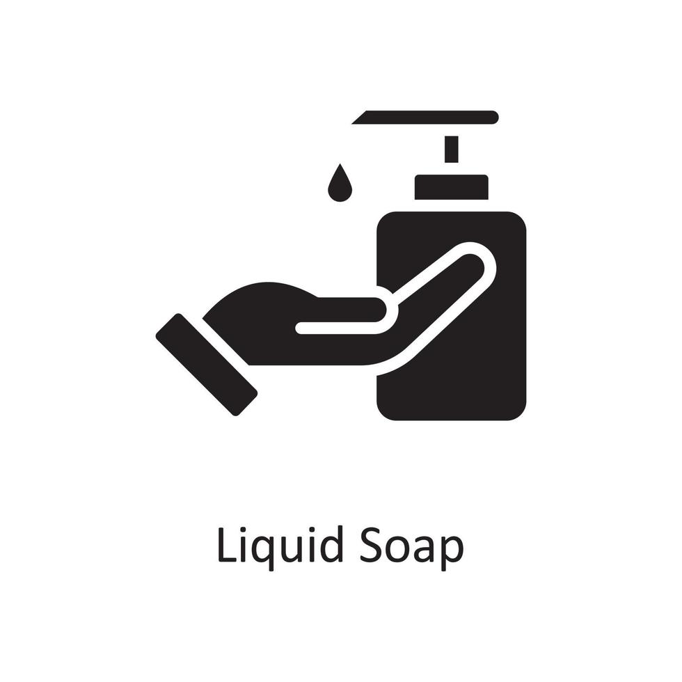 illustration de conception d'icône solide de vecteur de savon liquide. symbole d'entretien ménager sur fond blanc fichier eps 10