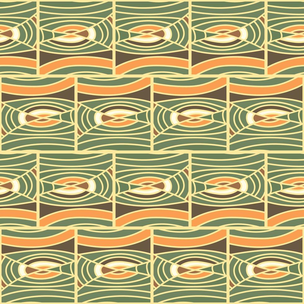 mosaïque de lignes sans couture dans le style dodle. ornement vintage de texture de bois abstrait dessiné à la main. vecteur