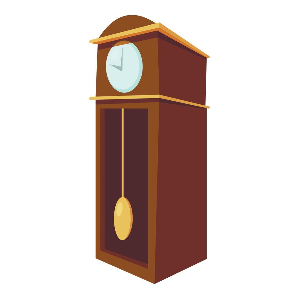 icône de grande horloge murale, style cartoon vecteur