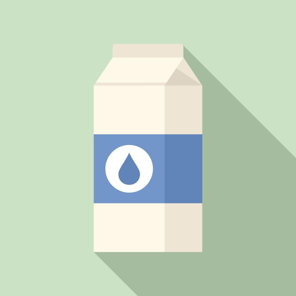 icône de pack de lait, style plat vecteur