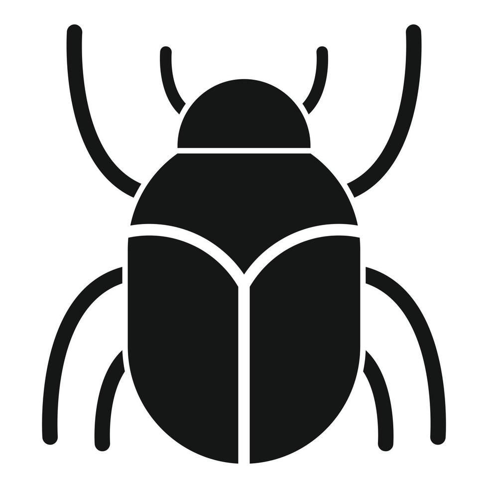 icône d'insecte scarabée, style simple vecteur