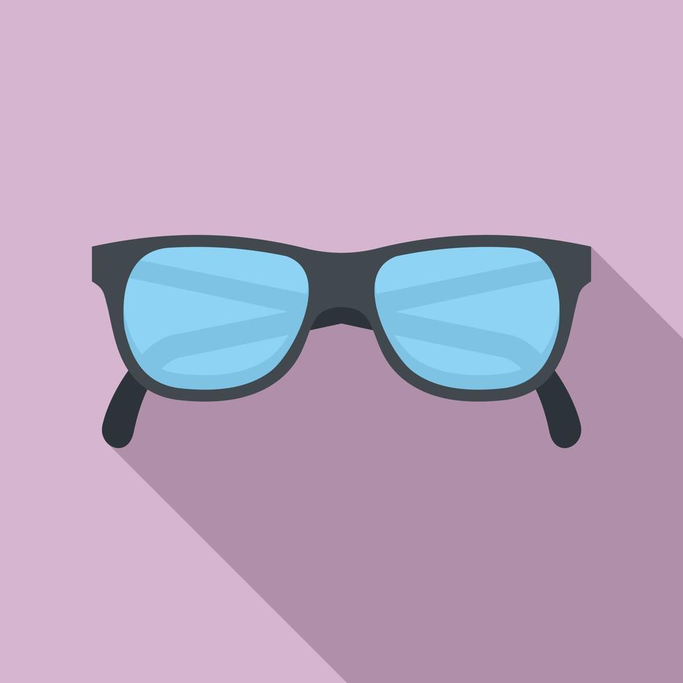 icône de lunettes de papy, style plat vecteur
