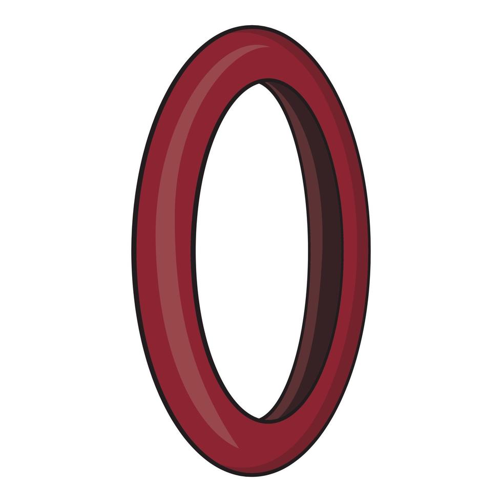 icône de pneu de roue de vélo, style cartoon vecteur