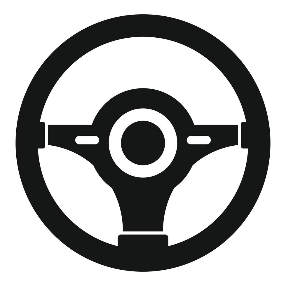 icône de volant en cuir, style simple vecteur