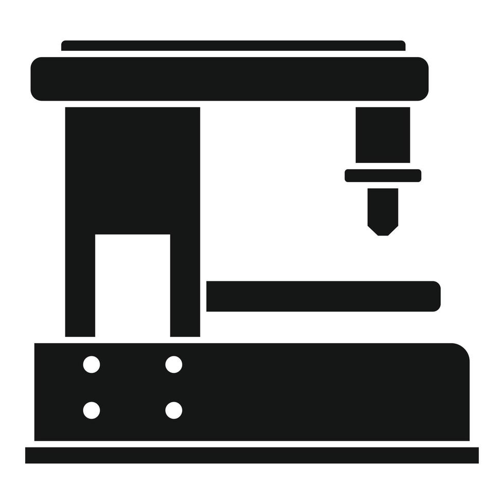 icône de fraiseuse cnc, style simple vecteur