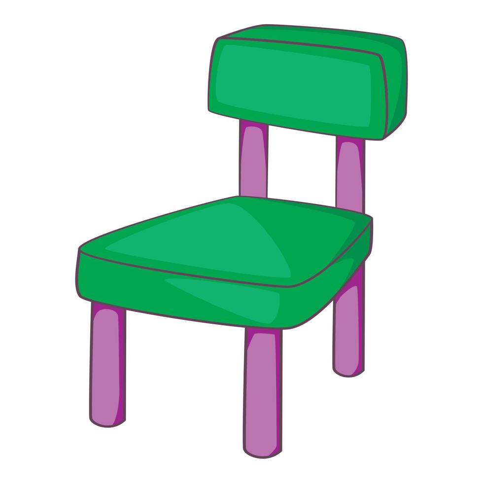 icône de chaise pour enfants, style cartoon vecteur