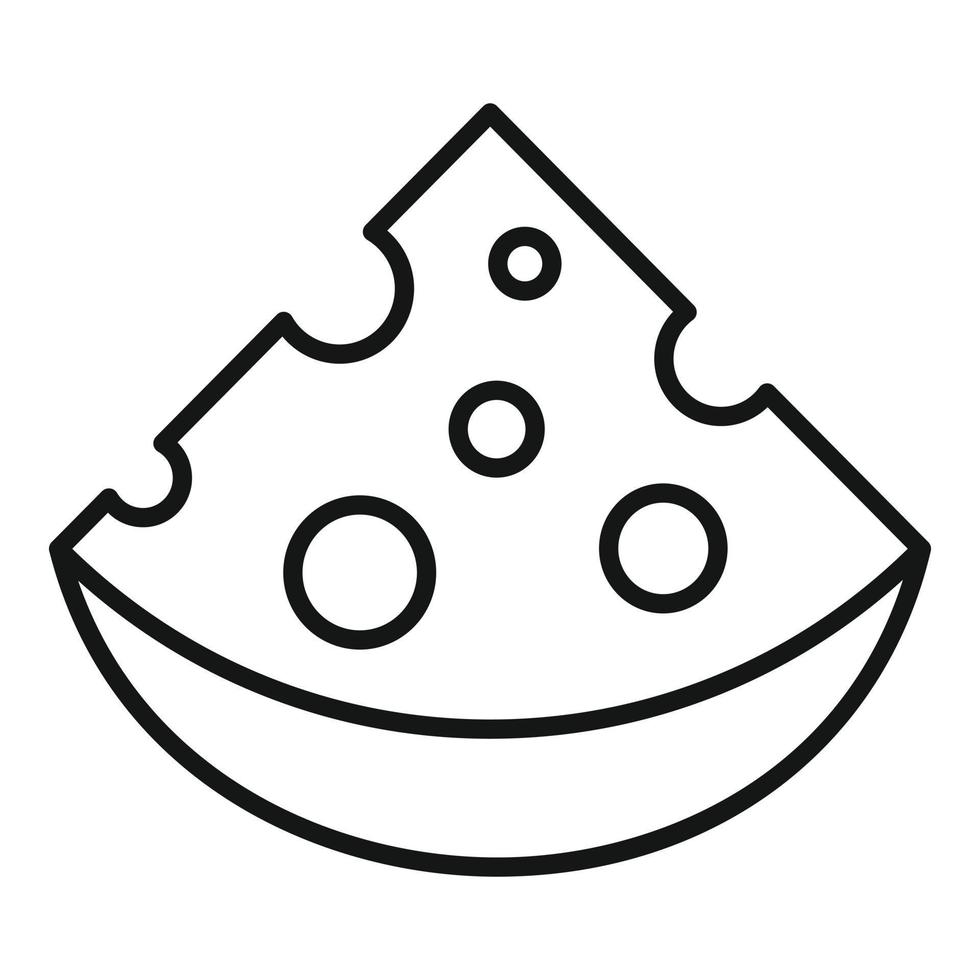 icône de fromage feta, style de contour vecteur