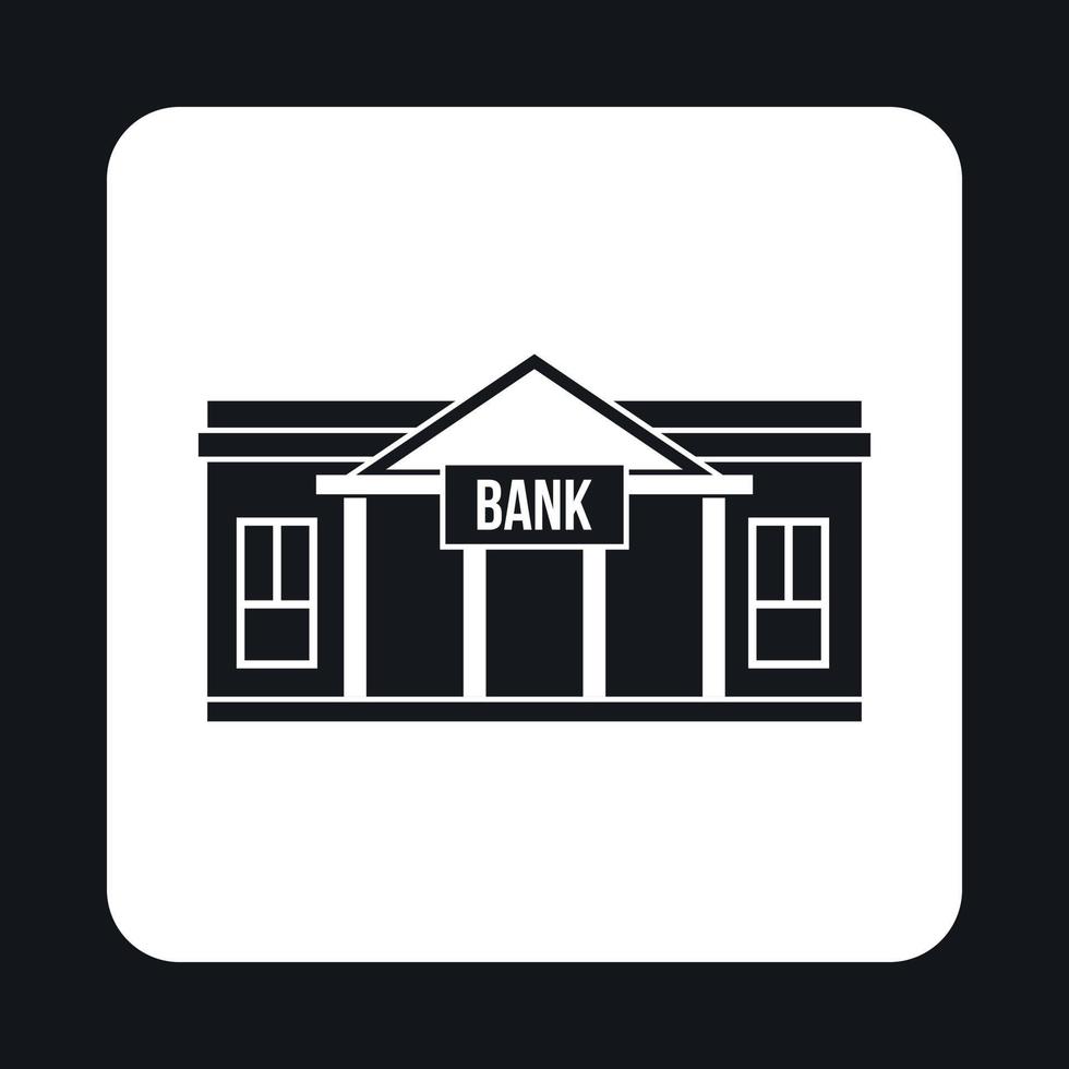 icône de la banque, style simple vecteur