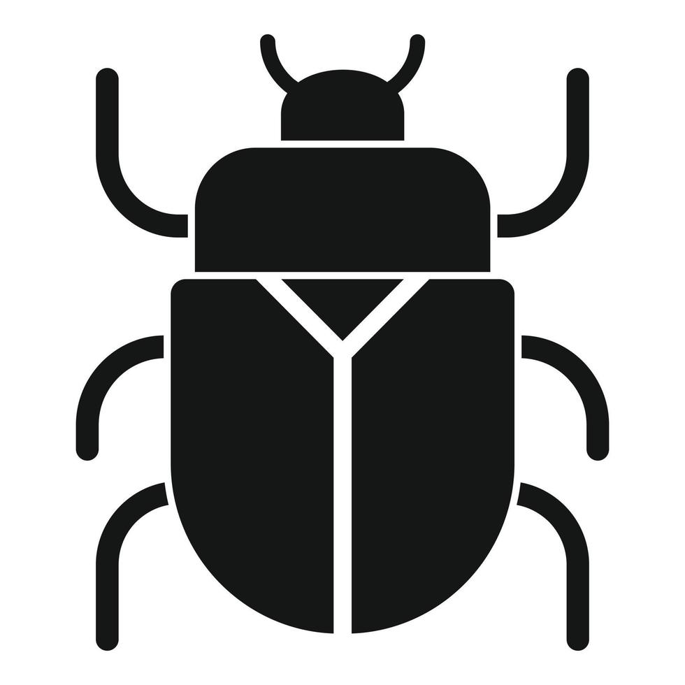 icône de scarabée égyptien, style simple vecteur