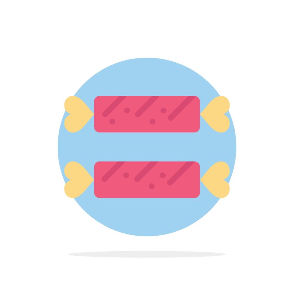 bonbon sucré vacances de pâques abstrait cercle fond plat couleur icône vecteur