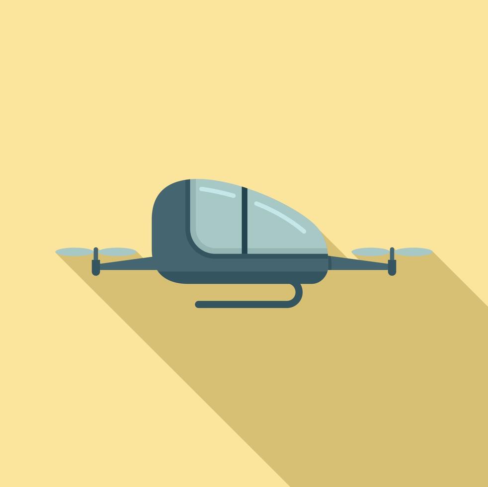 icône de taxi aérien automatisé, style plat vecteur