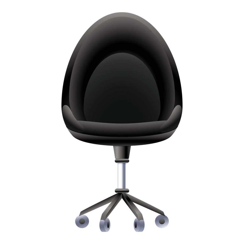 icône de chaise de bureau en cuir, style cartoon vecteur