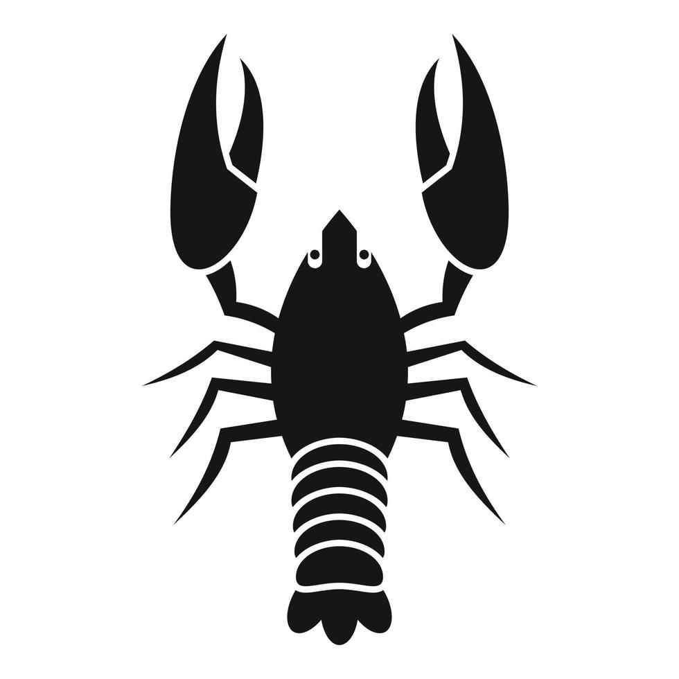 icône animal homard, style simple vecteur