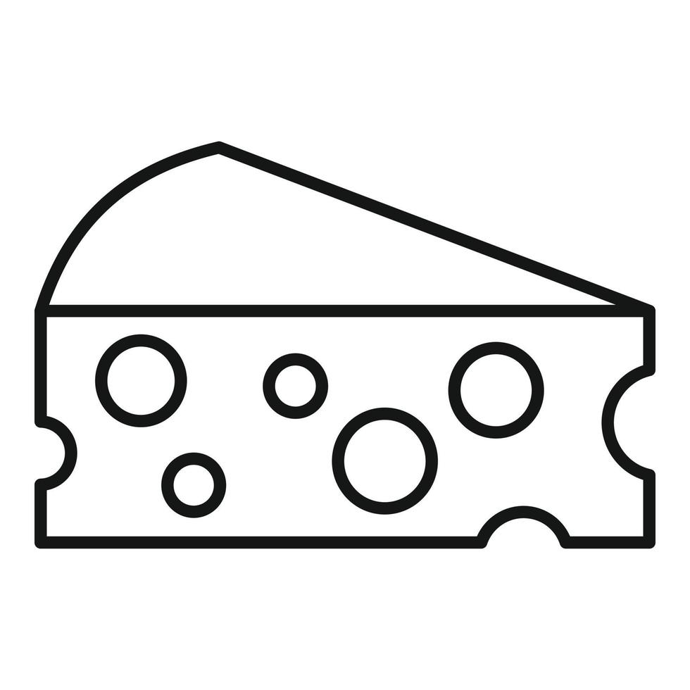 icône de fromage fermier, style de contour vecteur