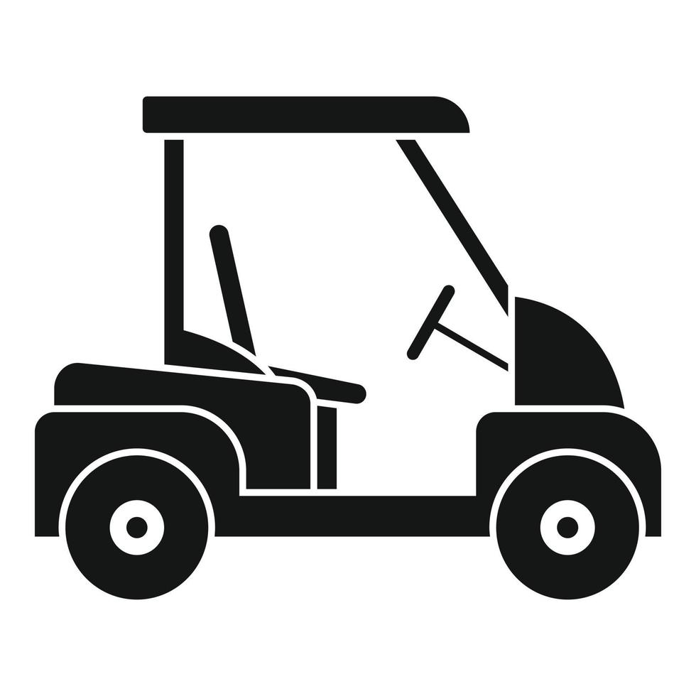 icône électrique de voiturette de golf, style simple vecteur
