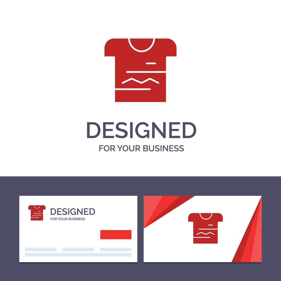 carte de visite créative et modèle de logo chemise tshirt tissu uniforme illustration vectorielle vecteur