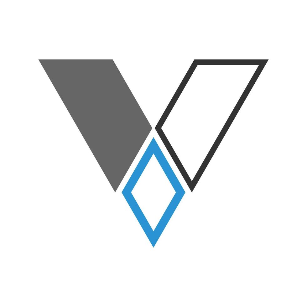 illustration de conception de logo lettre v vecteur