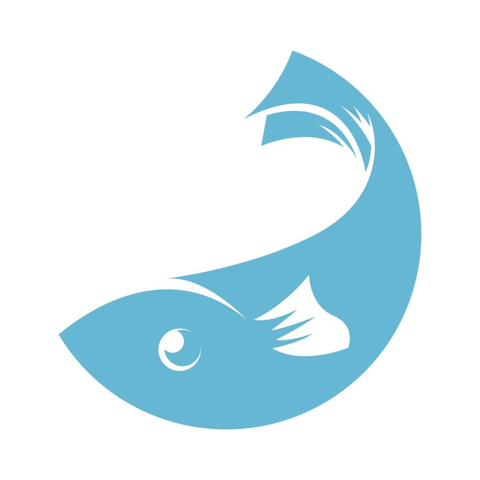 icône de logo de beau poisson vecteur