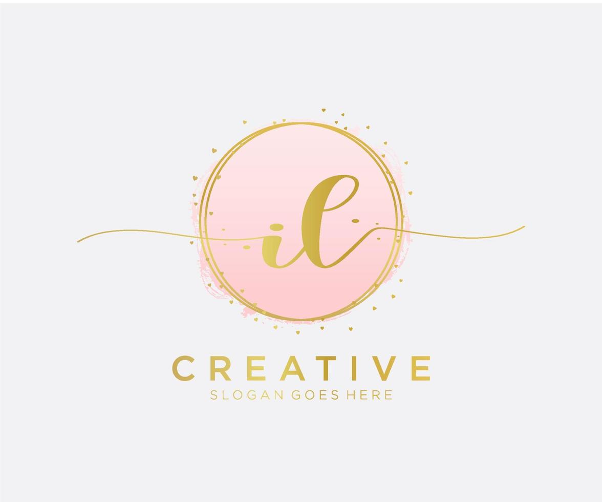 initiale du logo féminin. utilisable pour les logos nature, salon, spa, cosmétique et beauté. élément de modèle de conception de logo vectoriel plat.