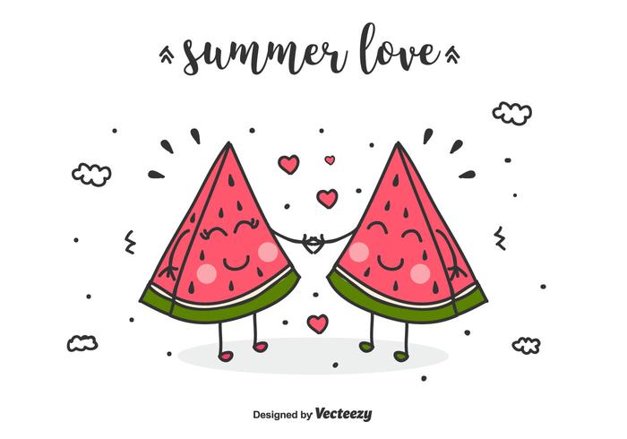 Summer Love Background Vector