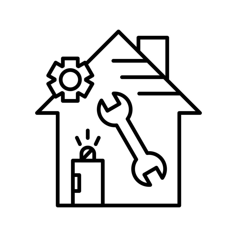 icône de vecteur de réparation à domicile