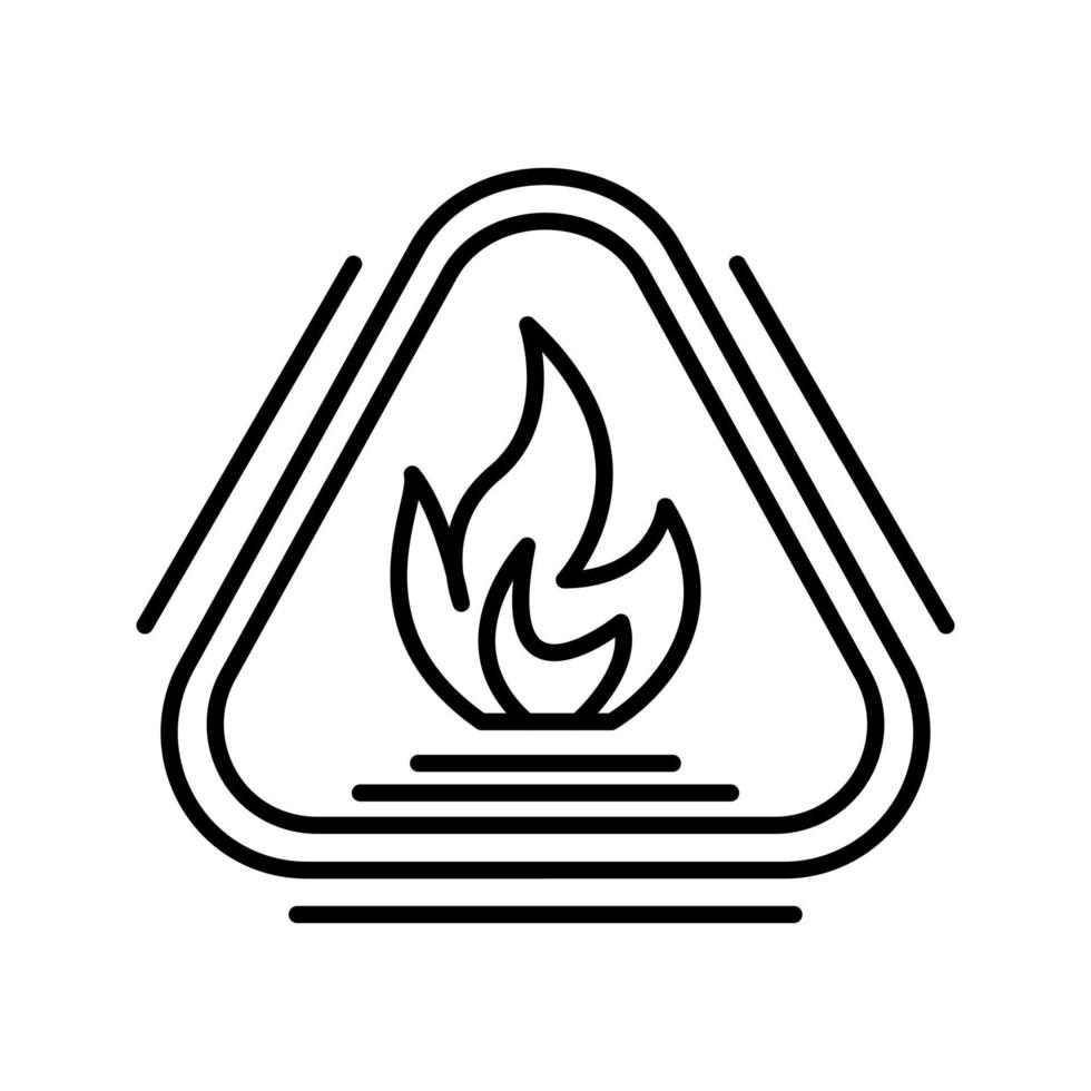 icône de vecteur de feu de prudence