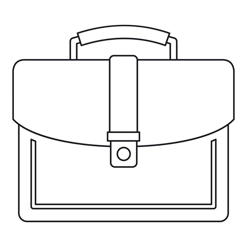 icône porte-documents, style de contour vecteur