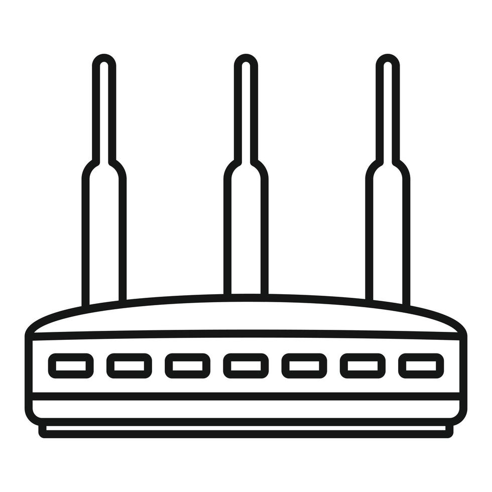 icône de routeur moderne, style de contour vecteur