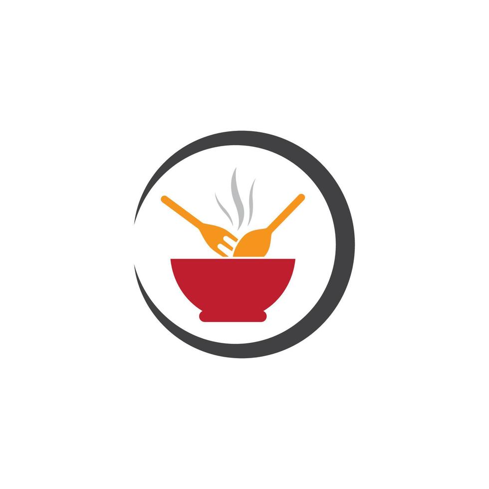 icône de vecteur de logo de nouilles chaudes