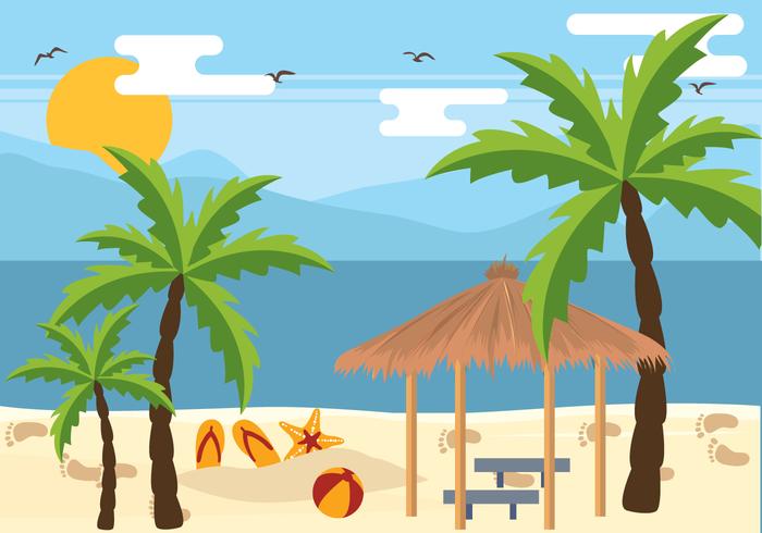 Palm Beach Holiday Vector