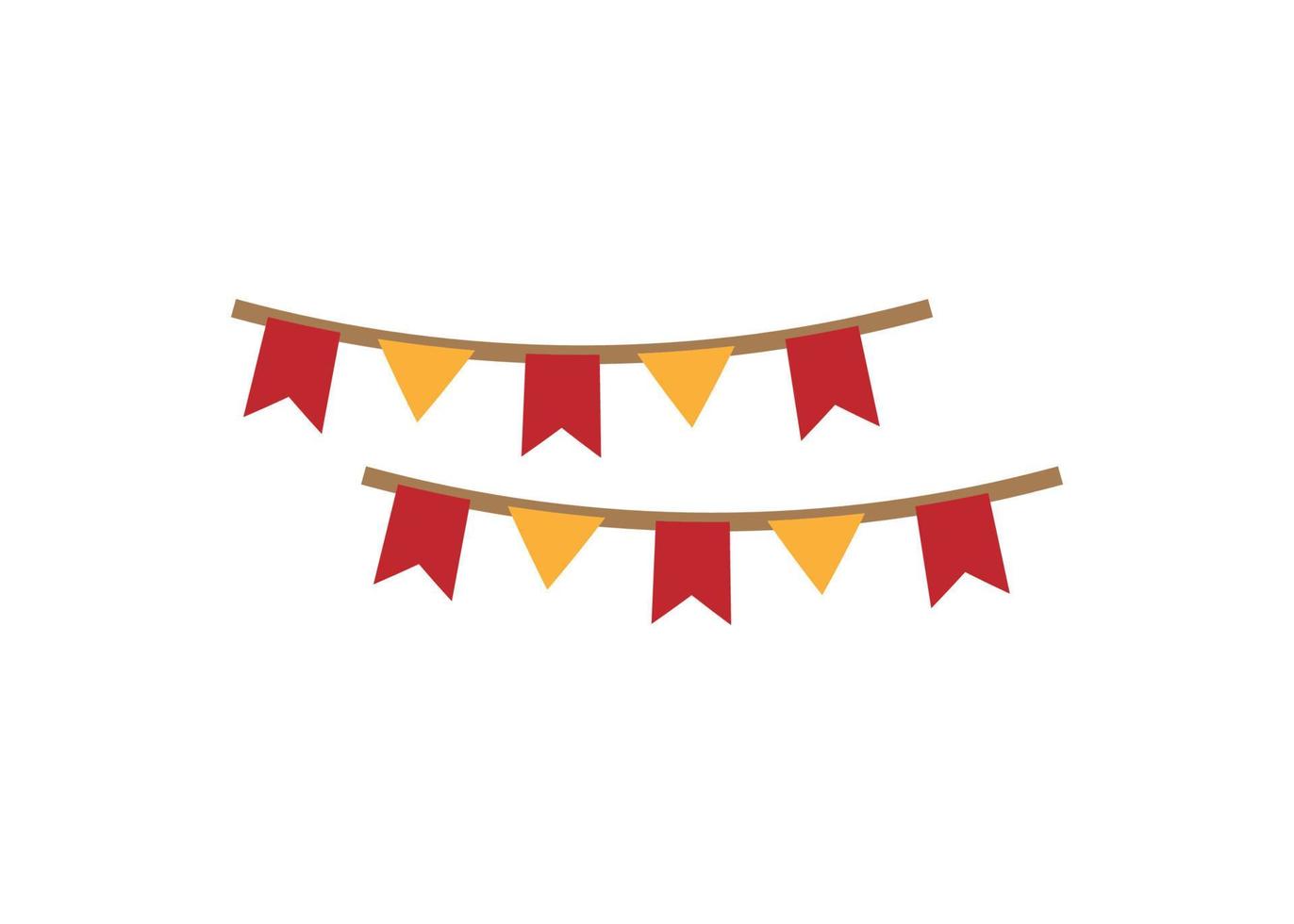 guirlande drapeau triangle icône logo design modèle vecteur illustration isolé