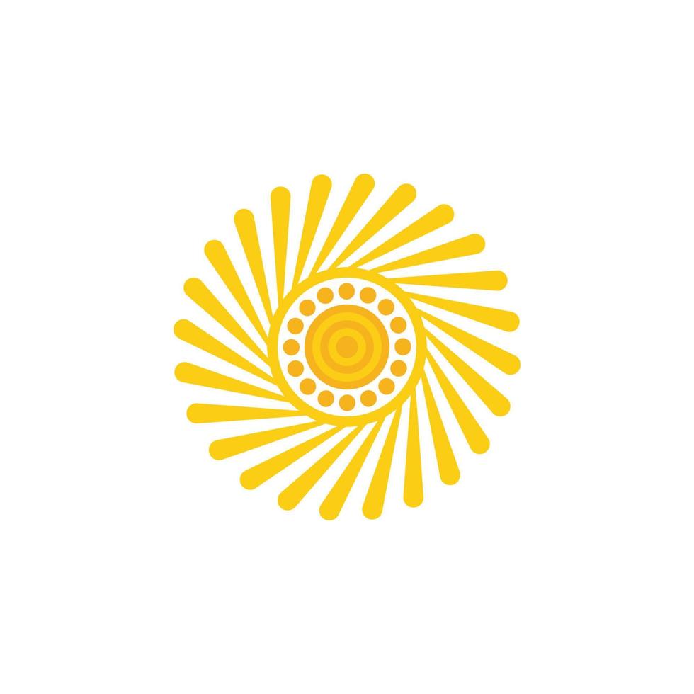 modèle de conception de logo icône soleil vecteur