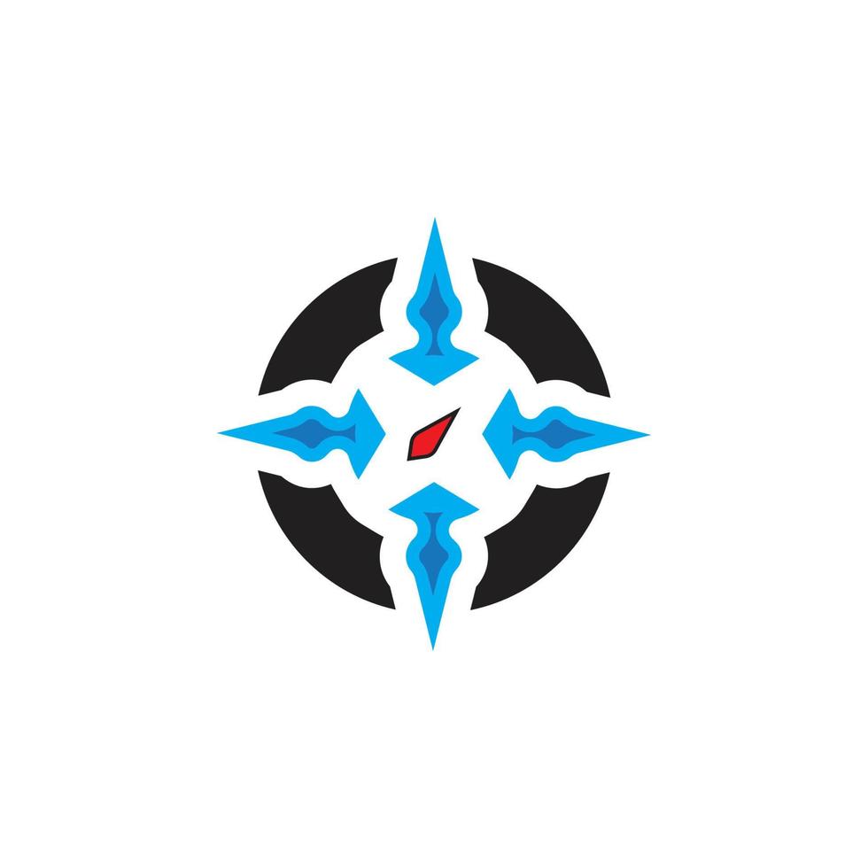 boussole logo modèle vecteur icône