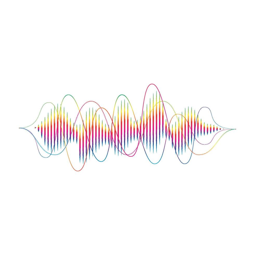 conception d'illustration vectorielle d'ondes sonores vecteur