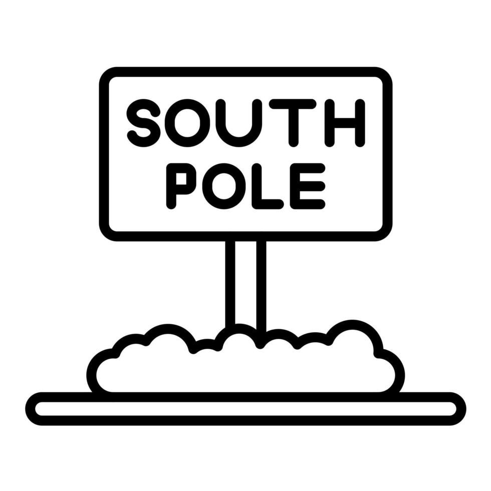 icône de la ligne du pôle sud vecteur