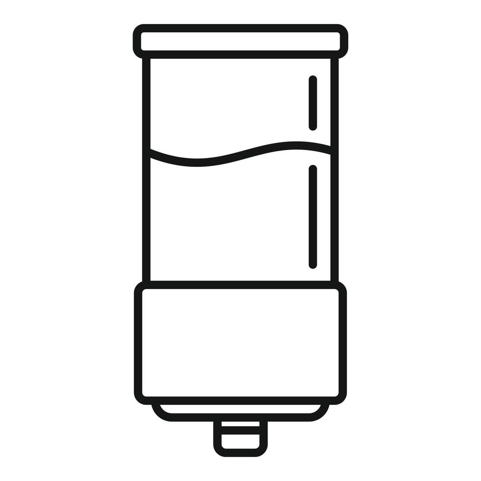 icône de distributeur de mur de gel, style de contour vecteur