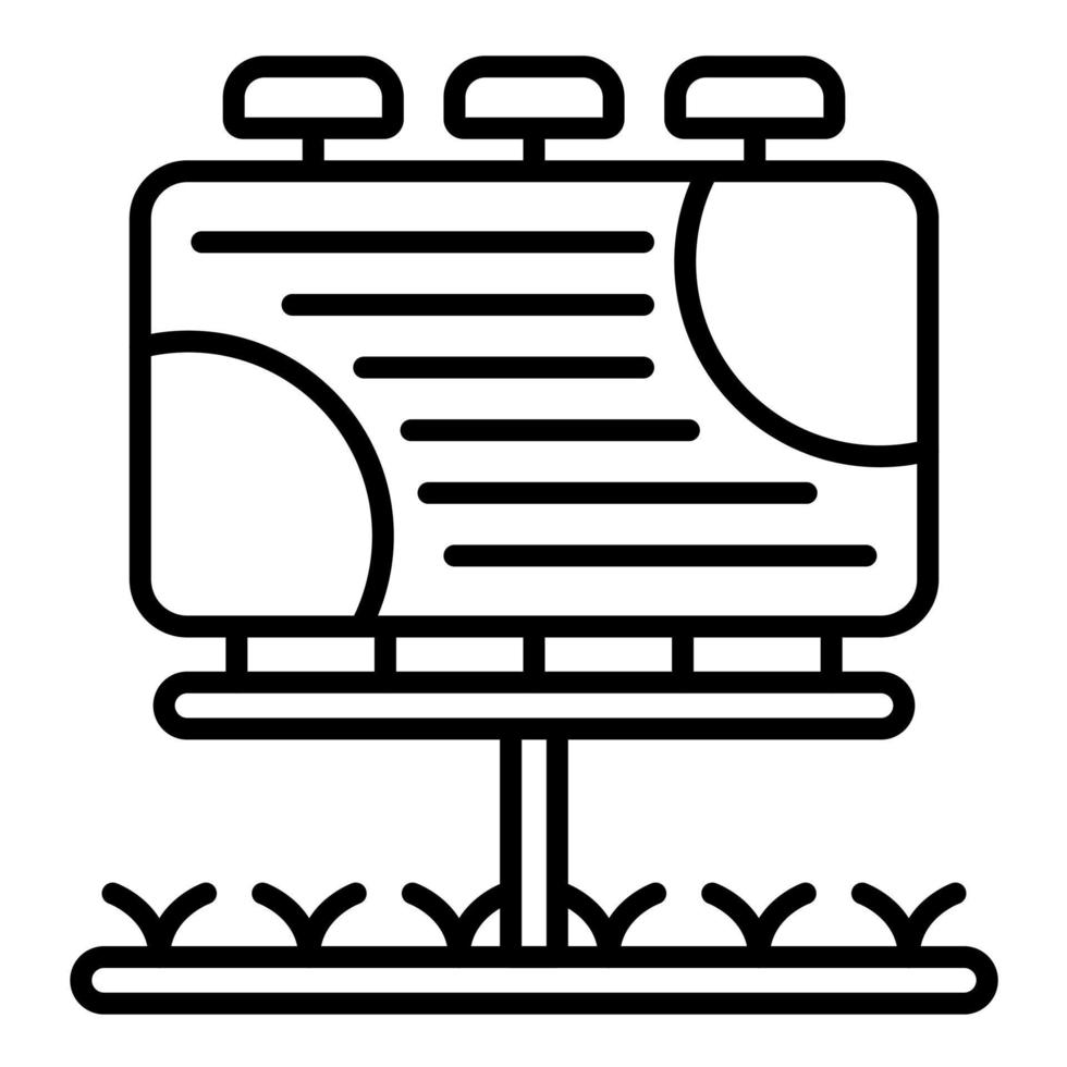 icône de ligne de signe de cour vecteur