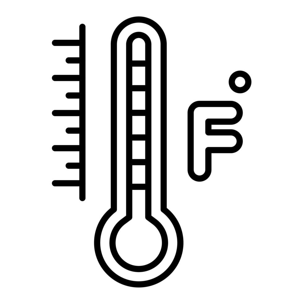icône de ligne Fahrenheit vecteur