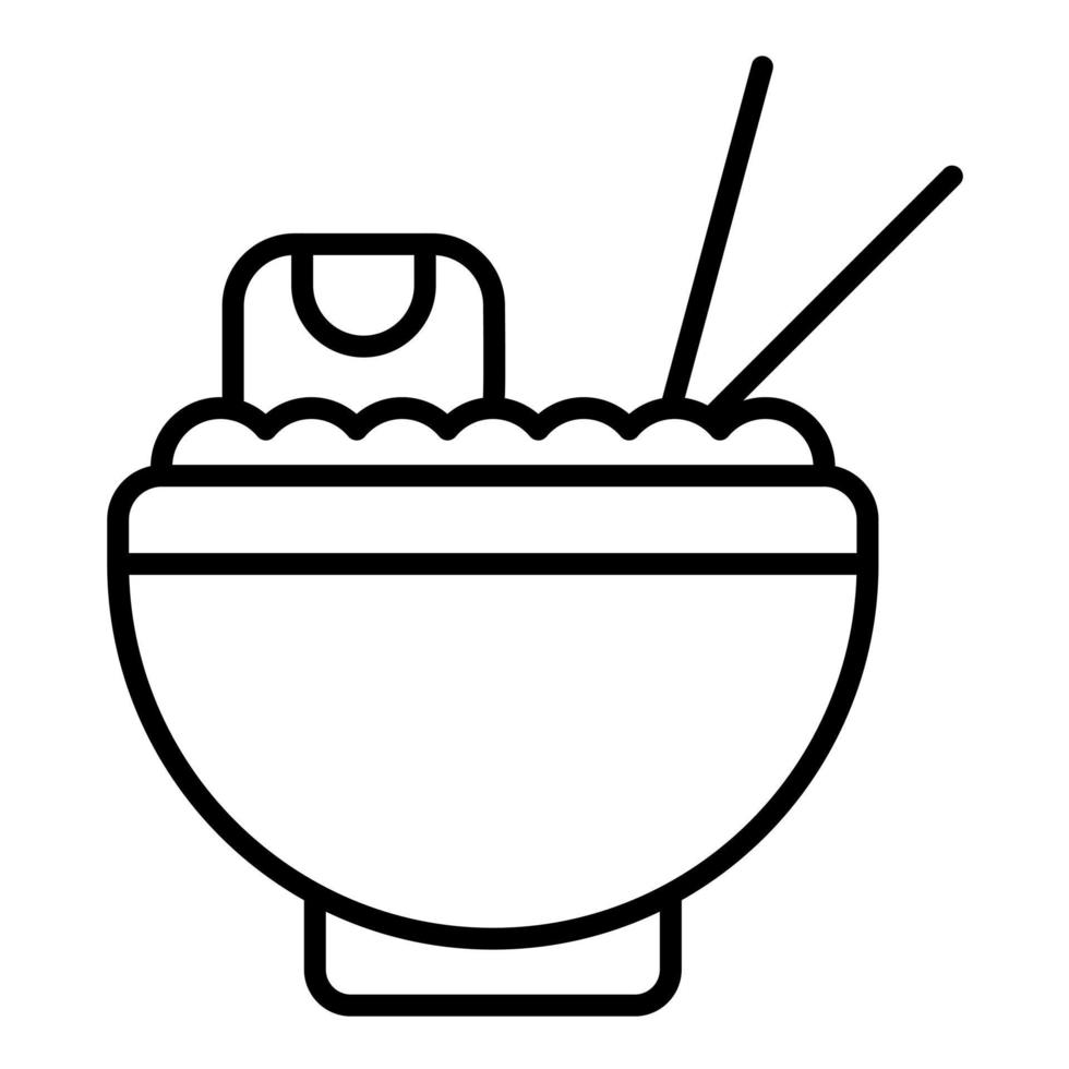 icône de ligne de cuisine locale vecteur