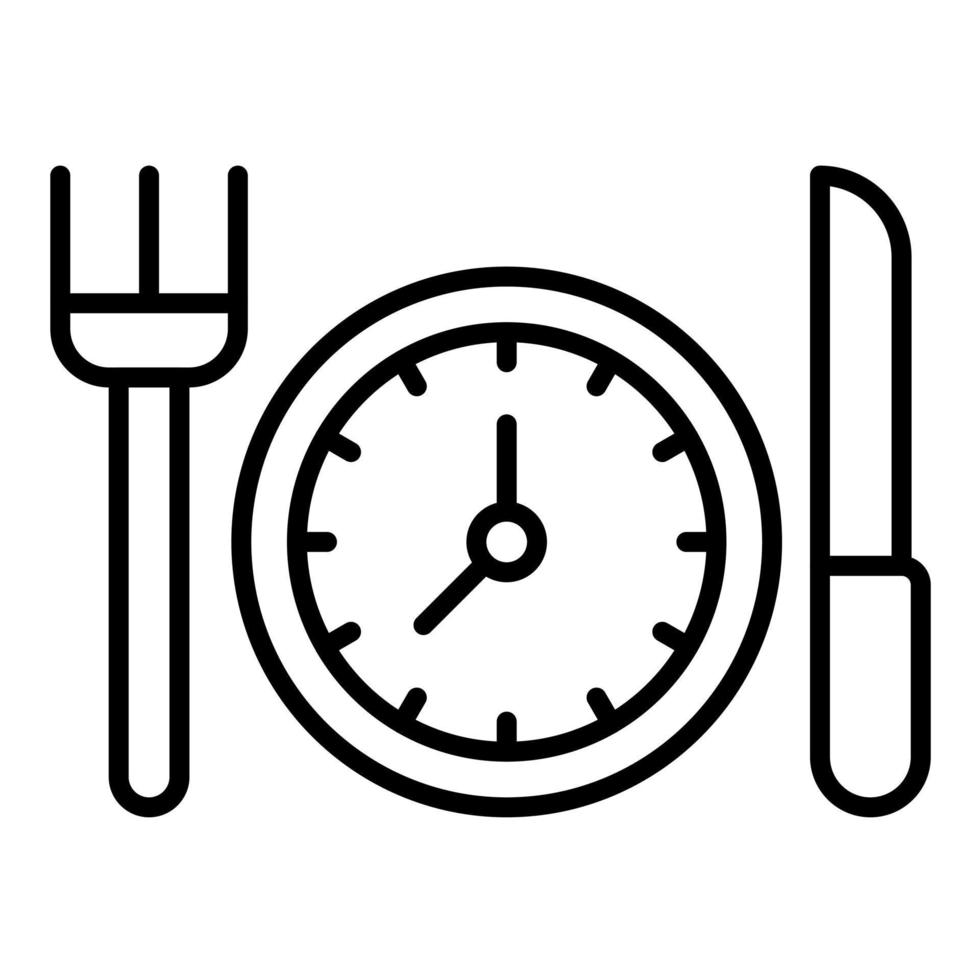icône de ligne de repas programmés vecteur