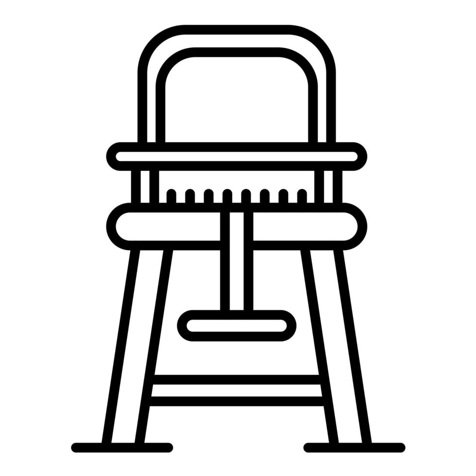 icône de ligne de chaise haute vecteur