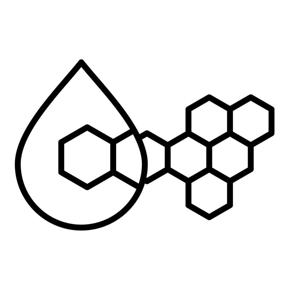 icône de la ligne nanotechnologique vecteur