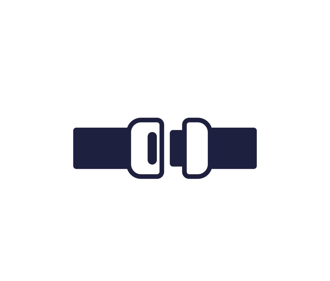 icône de ceinture de sécurité, signe vectoriel