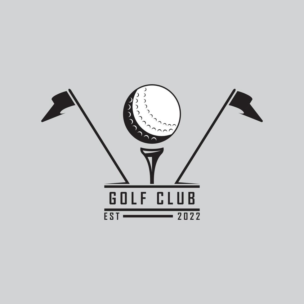 logo de golf et vecteur avec modèle de slogan