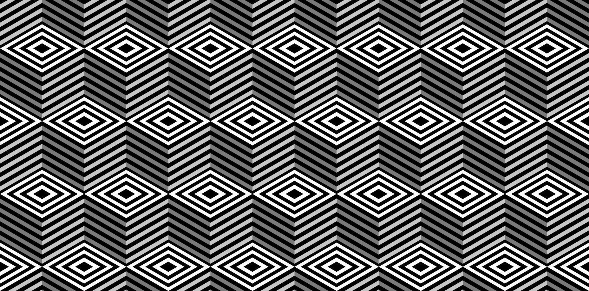 vecteur de modèle sans couture de cubes rayés. illustration vectorielle op-art.