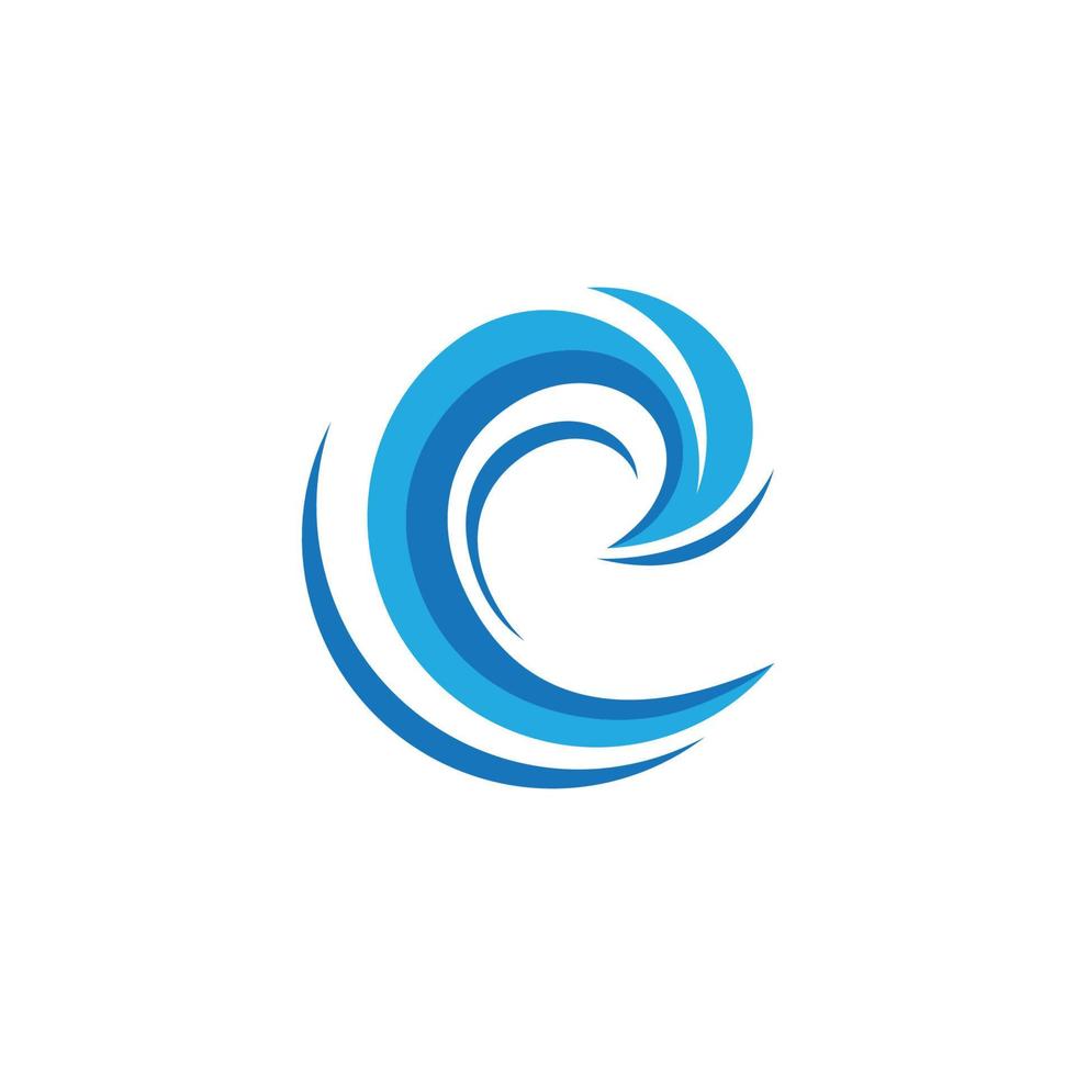 icône de vecteur de logo de vague d'eau