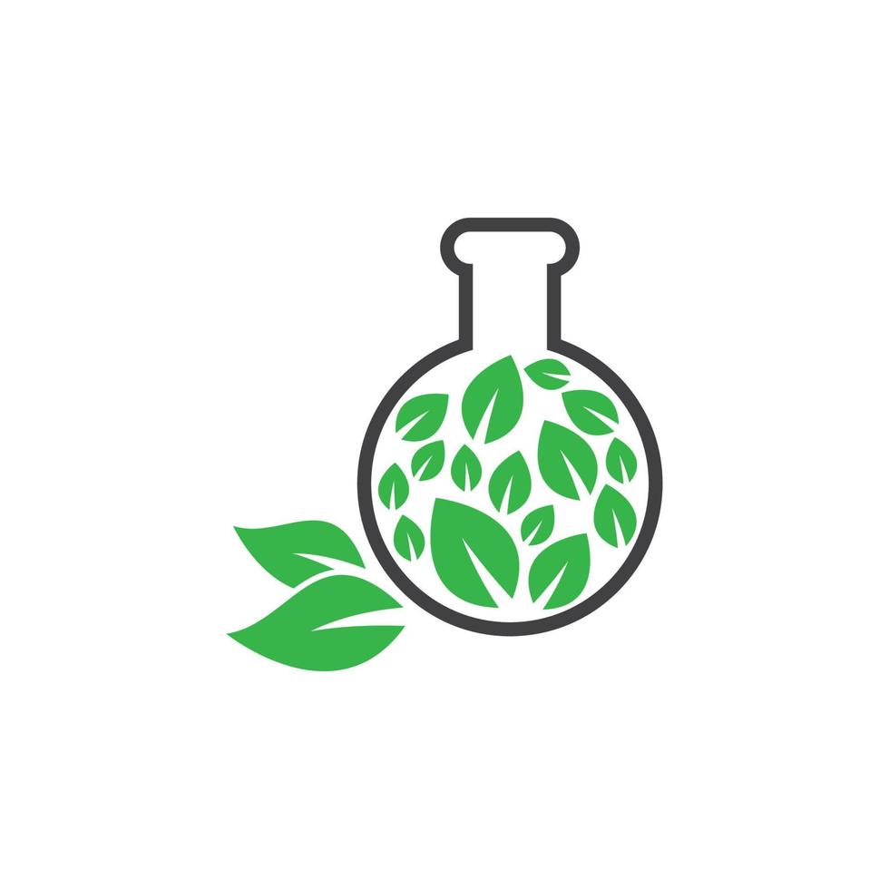 icône du logo du laboratoire naturel vecteur