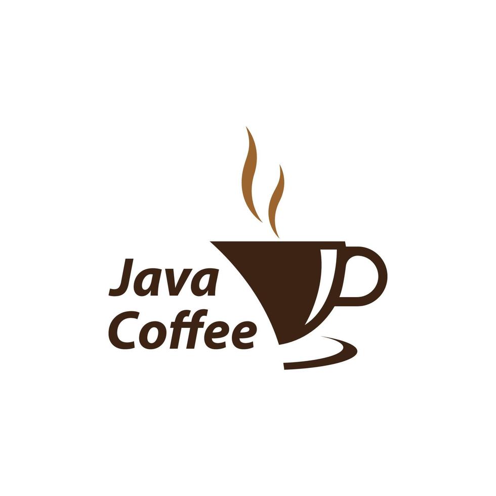 icône de vecteur de logo de café java