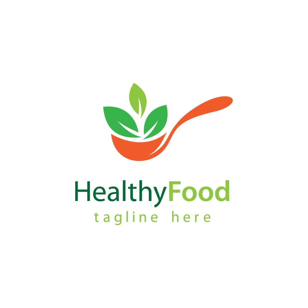 logo des aliments sains vecteur