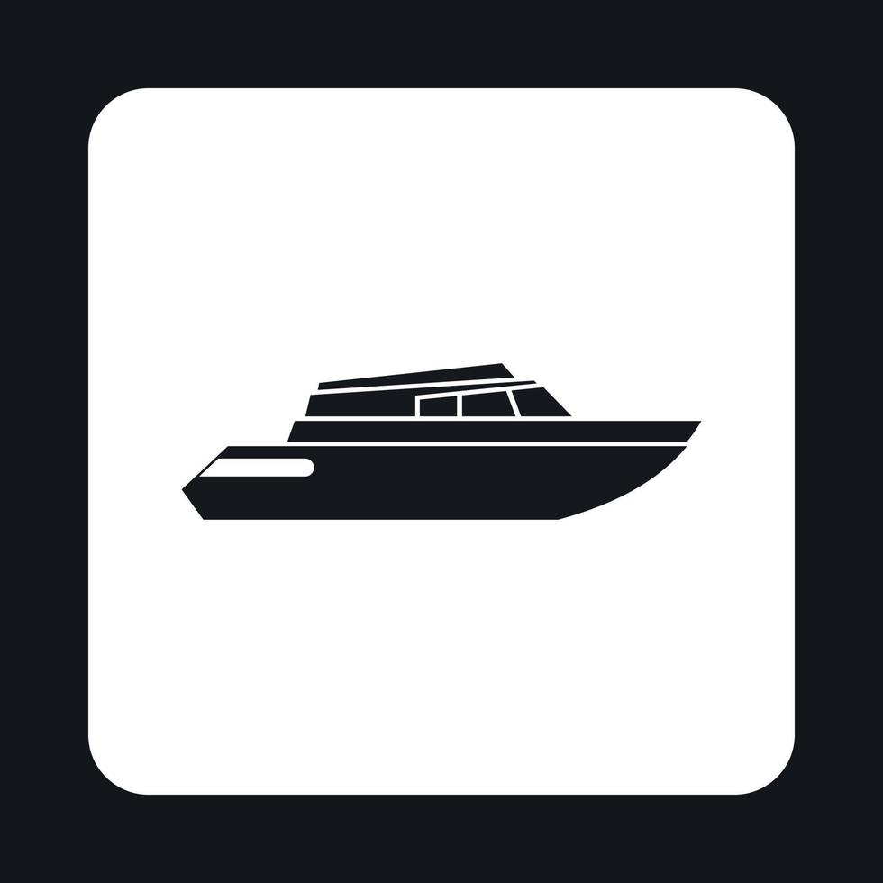 icône de mini-yacht, style simple vecteur